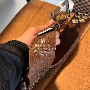 Bed Stu Brown Leather Belt